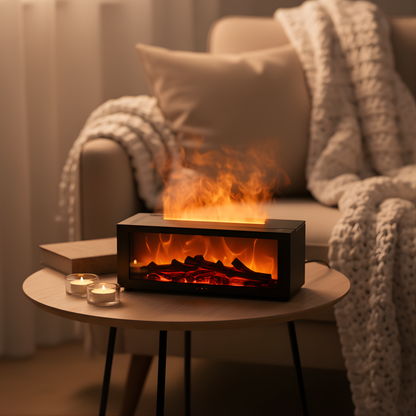 Kuschelfeuer Kamin - Diffuser & LED Lampe + Gratis E-Book