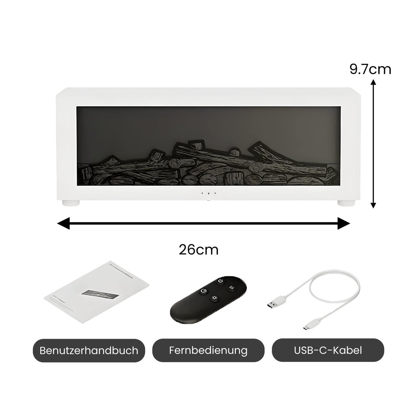 Kuschelfeuer Kamin - Diffuser & LED Lampe + Gratis E-Book